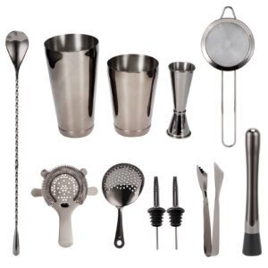 11-Piece Cocktail Shaker Bartender Kit - Stainless Steel - Image 4