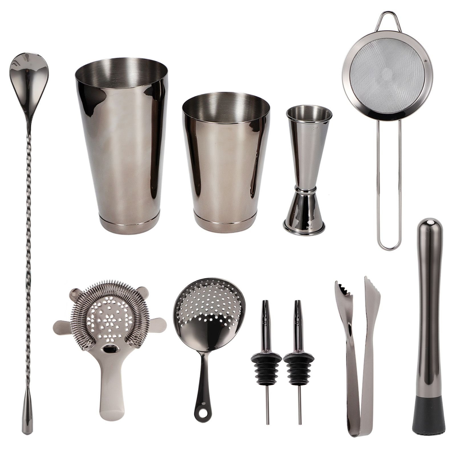11-Piece Cocktail Shaker Bartender Kit - Stainless Steel - Image 4