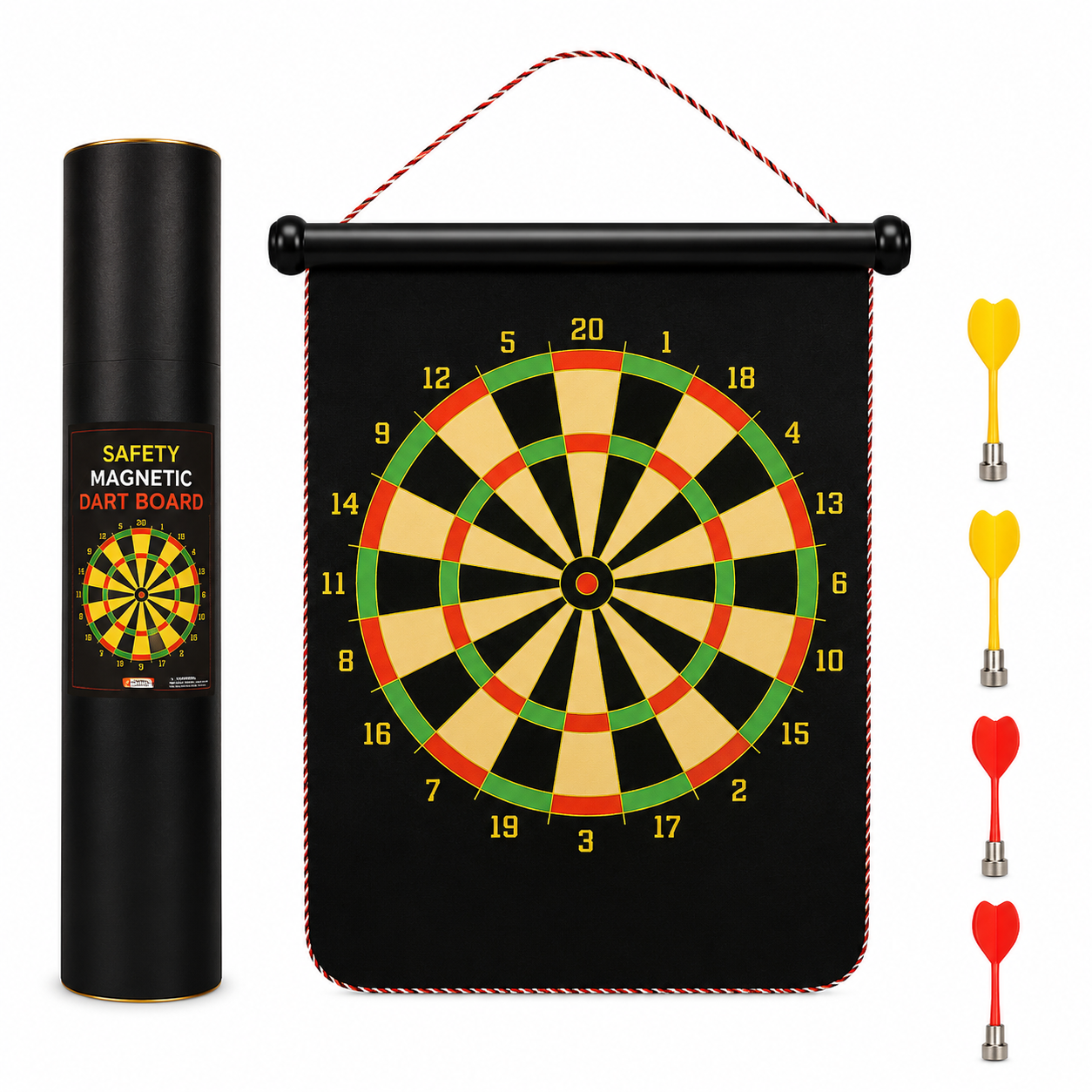 12 Inch Magnetic Dart Board Set with 4 Darts