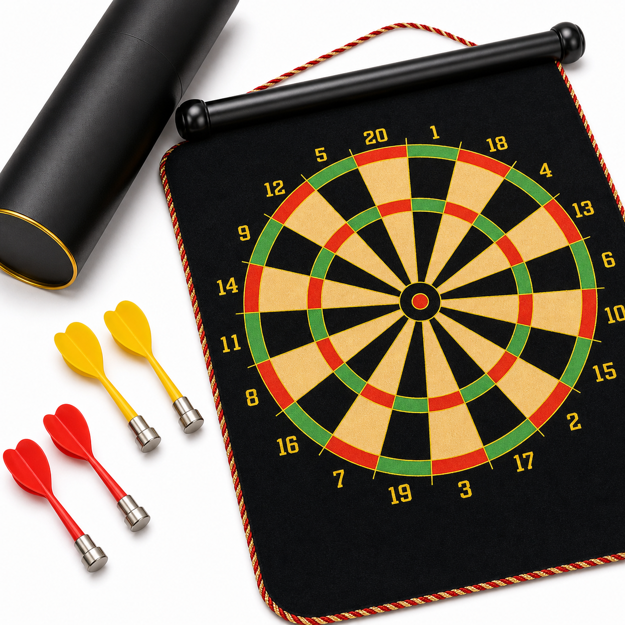 12 Inch Magnetic Dart Board Set with 4 Darts - Image 3