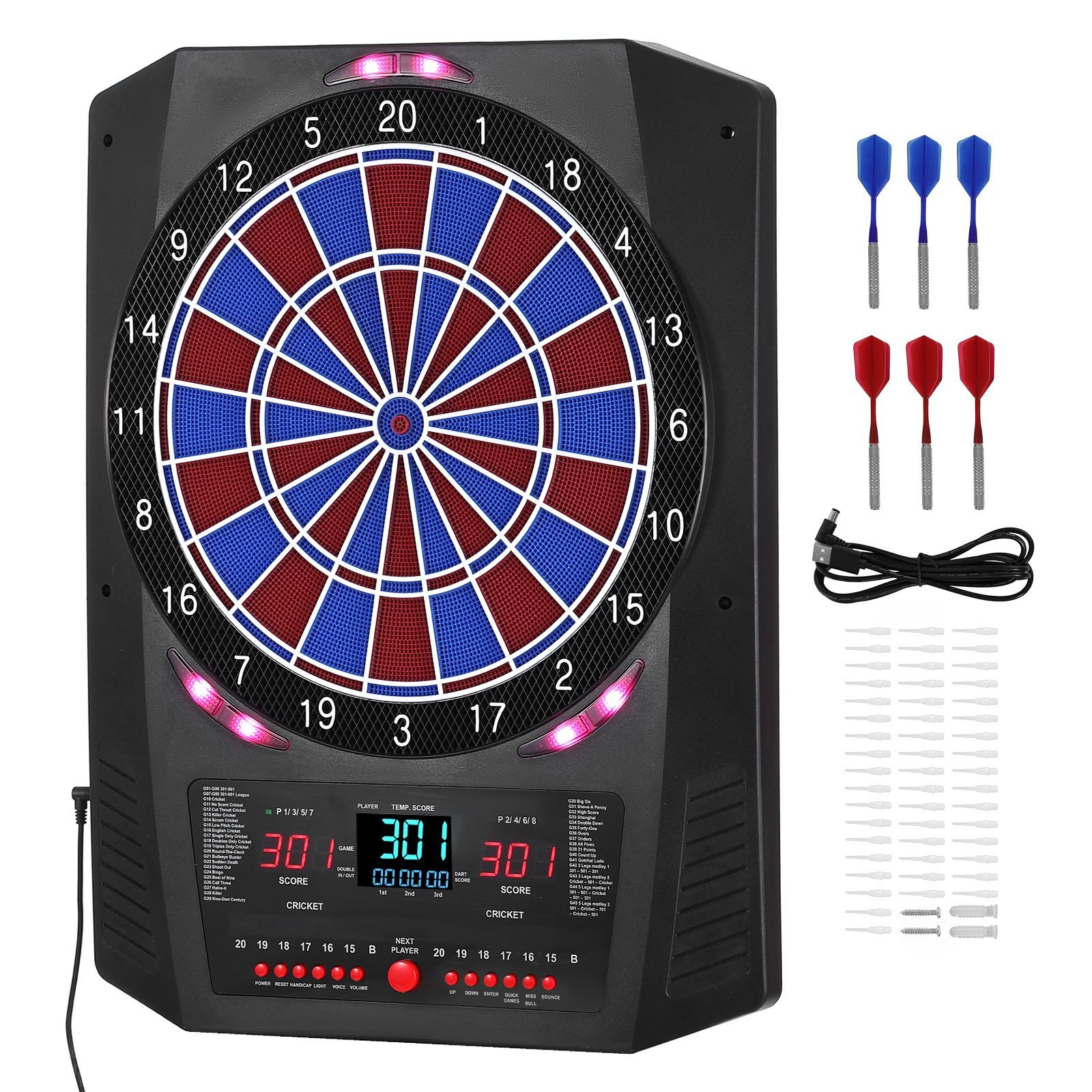 Electronic Dart Board with 45 Games & 8 Player Support