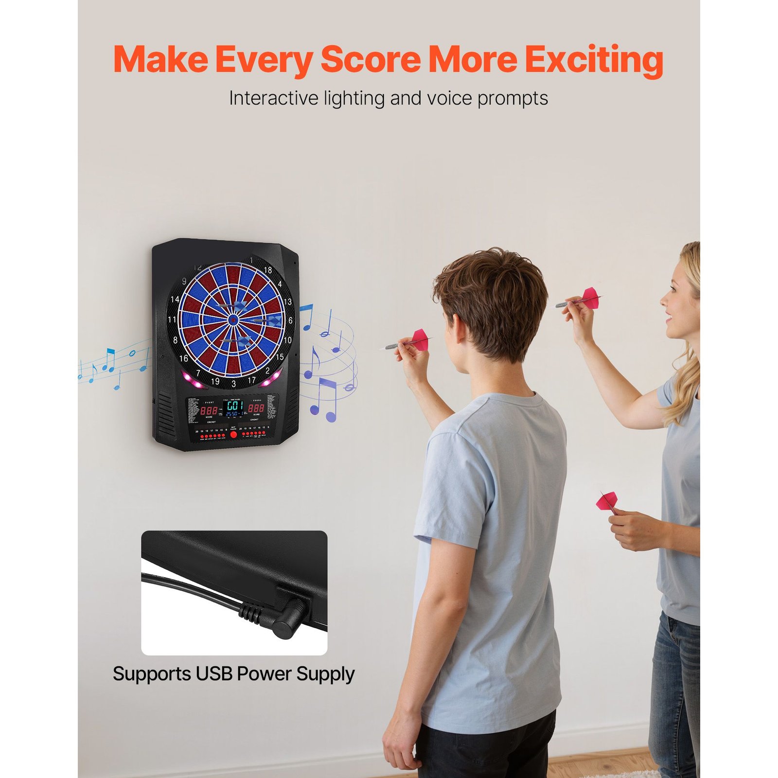 Electronic Dart Board with 45 Games & 8 Player Support - Image 6