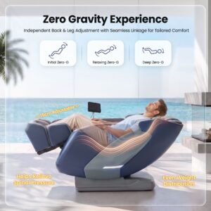 4D Double-Core Massage Chair with Heat – Grey, 20 Programmes - Image 5