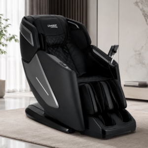 4D SL-Track Massage Chair with Heat – Black, 12 Programmes