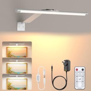 Dimmable LED Picture & Dartboard Light – Silver, 13.5-Inch